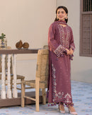 JADE-3PC DHANAK SEQUENCE EMBROIDERED SHIRT WITH CHIFFON EMBROIDERED DUPATTA AND TROUSER-BIC-4087