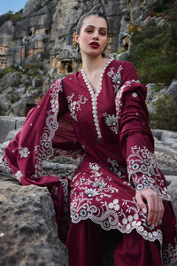 IMAGE-3PC LAWN EMBROIDERED SHIRT WITH CHIFFON EMBROIDERED DUAPATTA AND TROUSER-BIC-3715