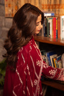 ZAHA- 3PC DHANAK EMBROIDERED SHIRT WITH BAMBER CHIFFON EMBROIDRED DUPATTA-BIC-4067