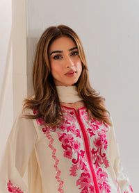 VINTAGE-3PC LAWN EMBROIDERED SHIRT WITH CHIFFON TYE&DYE DUPATTA AND TROUSER-BIC-4655