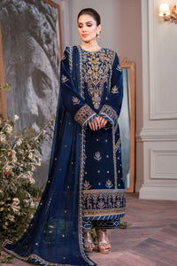 ASIM JOFA-3PC VELVET EMBROIDERED SHIRT WITH CHIFFON EMBROIDERED DUPATTA & TROUSER-BIC-4311