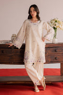 BATIK-2PIECE DHANAK EMBROIDERED SHIRT WITH DHANAK EMB SLEEVES-BIC-15024
