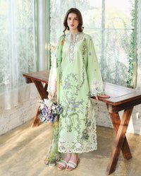 MUSHQ-3PC LAWN EMBROIDERED SHIRT WITH SILK PRINTED DUPATTA AND TROUSER-BIC-4908