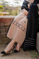 VINTAGE-3PC DHANAK EMBROIDERED SHIRT WITH DHANAK EMBROIDERED SHAWL AND TROUSER-BIC-4421