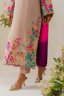 VINTAGE-3PC DHANAK EMBROIDERED SHIRT WITH TYE & DYE CHIFFON DUPATTA AND TROUSER-BIC-4265