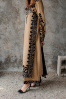 VINTAGE-3PC DHANAK EMBROIDERED SHIRT WITH CHIFFON TYE&DYE DUPATTA AND TROUSER-BIC-5287