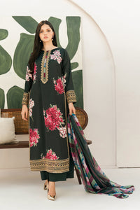 LULUSAR-3PC-SHAMOZE SILK PRINTED EMB SHIRT WITH SILK PRINTED DUPATTA AND SILK TROUSER-BIC-9013