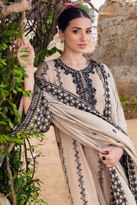 CROSS STITCH-3PC DHANAK EMBROIDERED SHIRT WITH DHANAK EMBROIDERED SHAWL AND TROUSER BIC-4337