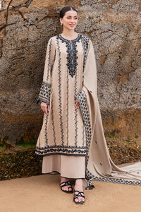CROSS STITCH-3PC DHANAK EMBROIDERED SHIRT WITH DHANAK EMBROIDERED SHAWL AND TROUSER BIC-4337