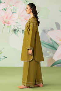 ETHNC-3PC DHANAK SEQUIN EMBROIDERED SHIRT WITH COTTON NET EMBROIDERED DUPATTA AND TROUSER-BIC-4194