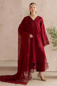 NUREH-3PC DHANAK EMBROIDERED SHIRT WITH DHANAK EMBROIDERED SHAWL AND TROUSER-BIC-5305