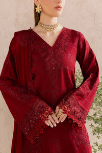 NUREH-3PC DHANAK EMBROIDERED SHIRT WITH DHANAK EMBROIDERED SHAWL AND TROUSER-BIC-5305