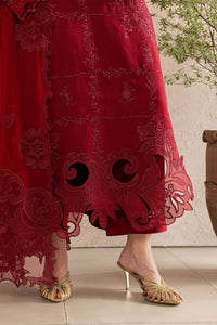 NUREH-3PC DHANAK EMBROIDERED SHIRT WITH DHANAK EMBROIDERED SHAWL AND TROUSER-BIC-5305