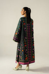 AFROZEH-2PC SHAMOZE SILK PRINTED SHIRT WITH SHAMOZE SILK PRINTED TROUSER-BIC-