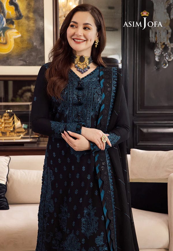 ASIM JOFA-3PC LAWN EMBROIDERED SHIRT WITH BAMBER CHIFFON EMBROIDERED DUPATTA AND LAWN TROUSER-BIC-3591