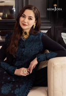 ASIM JOFA-3PC DHANAK EMBROIDERED SHIRT WITH BAMBER CHIFFON EMBROIDERED DUPATTA & TROUSER-BIC-4078