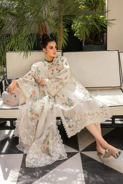 CRIMSON - 3PC LAWN EMBROIDERED WITH CHIFFON EMBROIDERED DUPATTA - BIC-3586