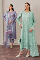 BAROUQE-ORGANZA 3PC SEQUENCE EMBROIDERED SHIRT WITH ORGANZA SEQUENCE EMBROIDERED DUPATTA WITH SILK TROUSER -BIC-4266