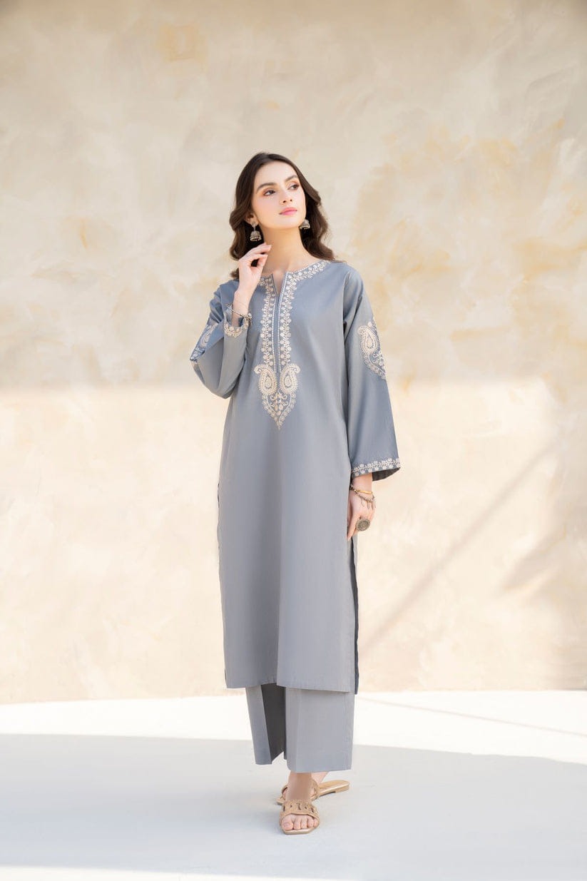 HANA- 2PC LAWN EMBROIDERED SHIRT AND TROUSER-BIC-3456