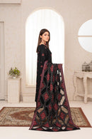 BRANDS INN-3PC DHANAK EMBROIDERED SHIRT WITH HEAVY CUTWORK EMBROIDERED DHANAK SHAWL AND TROUSER-BIC -002