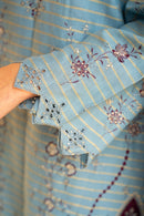 BRANDSINN-3PC KHADDAR EMBROIDERED SHIRT WITH VELVET EMBROIDERED READY TO WEAR SHAWL-BIC-1522