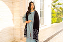 BRANDSINN-3PC KHADDAR EMBROIDERED SHIRT WITH VELVET EMBROIDERED READY TO WEAR SHAWL-BIC-1522