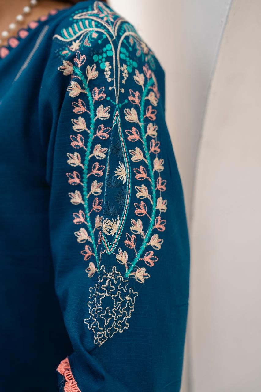 BRANDSINN-3PC LAWN EMBROIDERED SHIRT WITH LAWN  EMBROIDERED READY TO WEAR DUPATTA-BIC-04