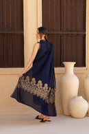 MIRAKHI-3PC LAWN CHIKENKARI EMBROIDERED SHIRT WITH LAWN JAQUARD PRINT DUPATTA -BIC-5300