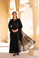 MIRAKHI-3PC LAWN CHIKENKARI EMBROIDERED SHIRT WITH LAWN JAQUARD PRINT DUPATTA -BIC-5200