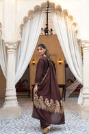 MIRAKHI-3PC LAWN CHIKENKARI EMBROIDERED SHIRT WITH LAWN JACQUARD PRINT DUPATTA -BIC-5500