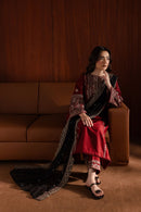 BATIK-3PC DHANAK EMBROIDERED SHIRT WITH CHIFFON EMBROIDERED DUPATTA AND EMB TROUSER BIC-4140