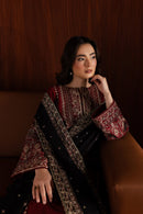 BATIK-3PC DHANAK EMBROIDERED SHIRT WITH CHIFFON EMBROIDERED DUPATTA AND EMB TROUSER BIC-4140