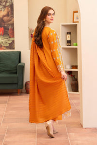 MIRAKHI - 3PC LAWN CHIKENKAARI EMBROIDERED SHIRT WITH LAWN TUBE SLUB DUPATTA AND TROUSER-BIC-6300