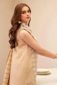 MIRAKHI - 3PC LAWN CHIKENKAARI EMBROIDERED SHIRT WITH LAWN TUBE SLUB DUPATTA AND TROUSER-BIC-6100
