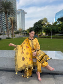 BRANDSINN-3PC KARANDI PRINTED EMBROIDERED SHIRT WITH KARANDI PRINTED EMB SHAWL & PRINTED TROUSER-BIC-0124