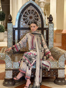 BRANDSINN-3PC KARANDI PRINTED EMBROIDERED SHIRT WITH KARANDI PRINTED EMB SHAWL & PRINTED TROUSER-BIC-0122
