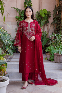 BATIK-3PC LAWN EMBROIDERED SHIRT WITH CHIFFON EMBROIDERED DUPATTA AND TROUSER-BIC-4865