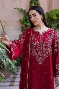 BATIK-3PC LAWN EMBROIDERED SHIRT WITH CHIFFON EMBROIDERED DUPATTA AND TROUSER-BIC-4865