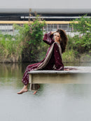 YARDS-3PC DHANAK EMBROIDERED SHIRT WITH COUTRAI PRINTED SHAWL AND TROUSER-BIC-5267