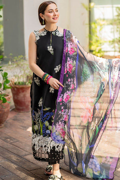 ASIFA NABEEL-3PC LAWN PRINT EMBROIDERED SHIRT WITH CHIFFON PRINT DUPATTA AND PRINT TROUSER-BIC-2515