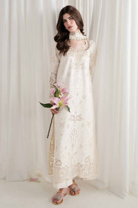 ZAIB-3PC LAWN CHIKAN EMBROIDERED SHIRT WITH SILK PRINTED DUPATTA AND TROUSER-BIC-4902