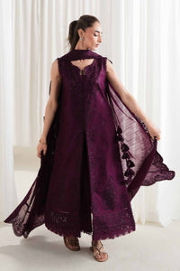 ZAIB-3PC LAWN EMBROIDERED SHIRT WITH KHADDI NET EMB DUPATTA AND TROUSER-BIC-4922