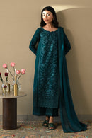 ZAIB-3PC LAWN EMBROIDERED SHIRT WITH CHIFFON EMB DUPATTA AND TROUSER-BIC-4512