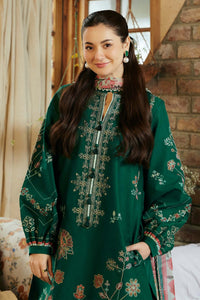 ZARA SHAHJAHAN-3PC LAWN EMBROIDERED SHIRT WITH MONARK PRINT DUPATTA & EMBROIDERED TROUSER-BIC-3545