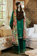 ZARA SHAHJAHAN-3PC LAWN EMBROIDERED SHIRT WITH MONARK PRINT DUPATTA & EMBROIDERED TROUSER-BIC-3545