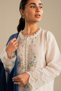 ZAHRA SHAH JAHAN 3PC DHANAK EMBROIDERED SHIRT WITH BAMBER CHIFFON EMBROIDERED DUPATTA AND TROUSER-BIC-4054