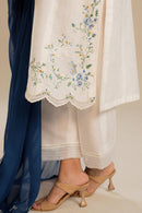 ZAHRA SHAH JAHAN 3PC DHANAK EMBROIDERED SHIRT WITH BAMBER CHIFFON EMBROIDERED DUPATTA AND TROUSER-BIC-4054