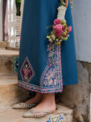IZEL-3PC LAWN EMBROIDERED SHIRT WITH CHIFFON PRINTED DUPATTA AND TROUSER-BIC-4846