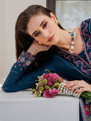 IZEL-3PC LAWN EMBROIDERED SHIRT WITH CHIFFON PRINTED DUPATTA AND TROUSER-BIC-4846