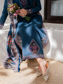 IZEL-3PC LAWN EMBROIDERED SHIRT WITH CHIFFON PRINTED DUPATTA AND TROUSER-BIC-4846